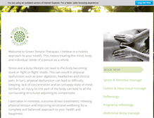 Tablet Screenshot of greentempletherapies.com